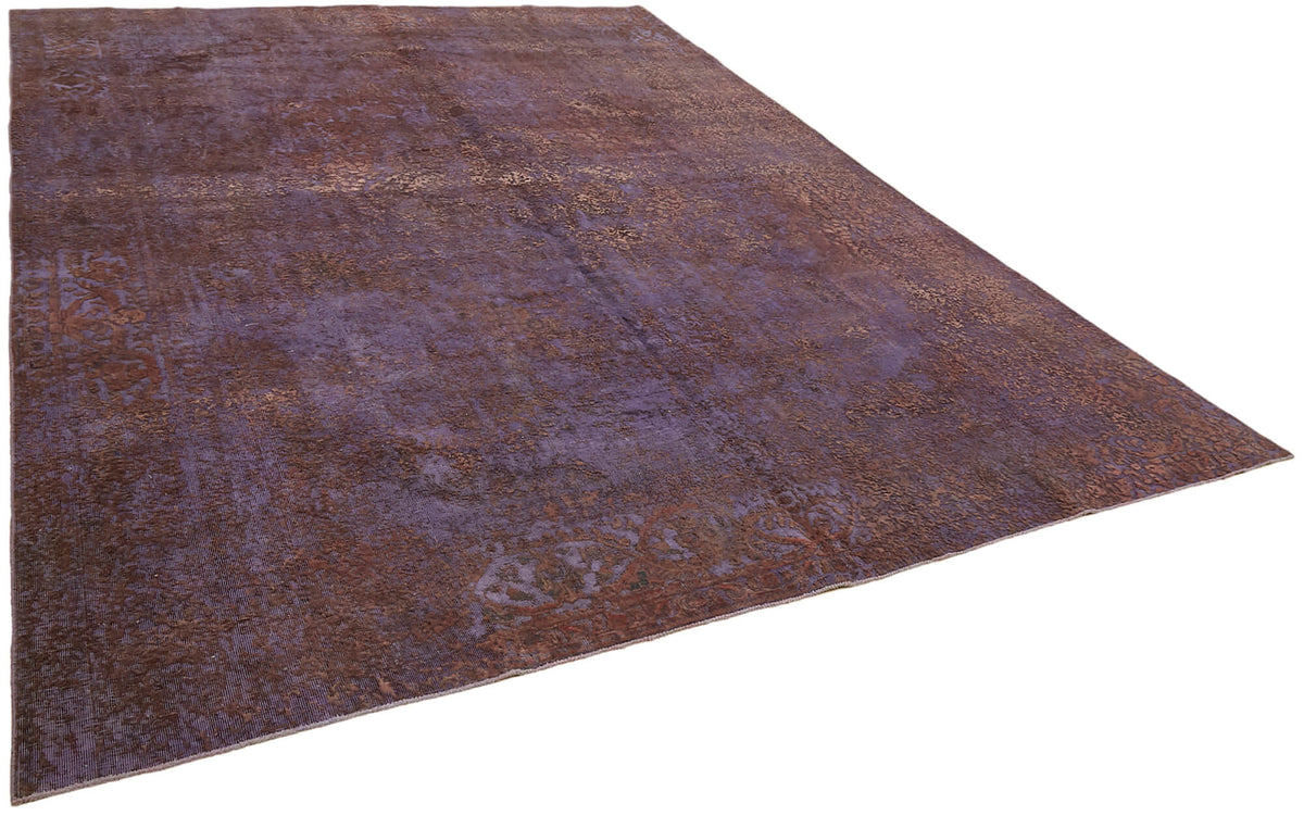 Zelko Overdyed Mor Halı, Toprak Tonlu Madalyon Desenli 295x387 cm 44329 – genel görünüm
