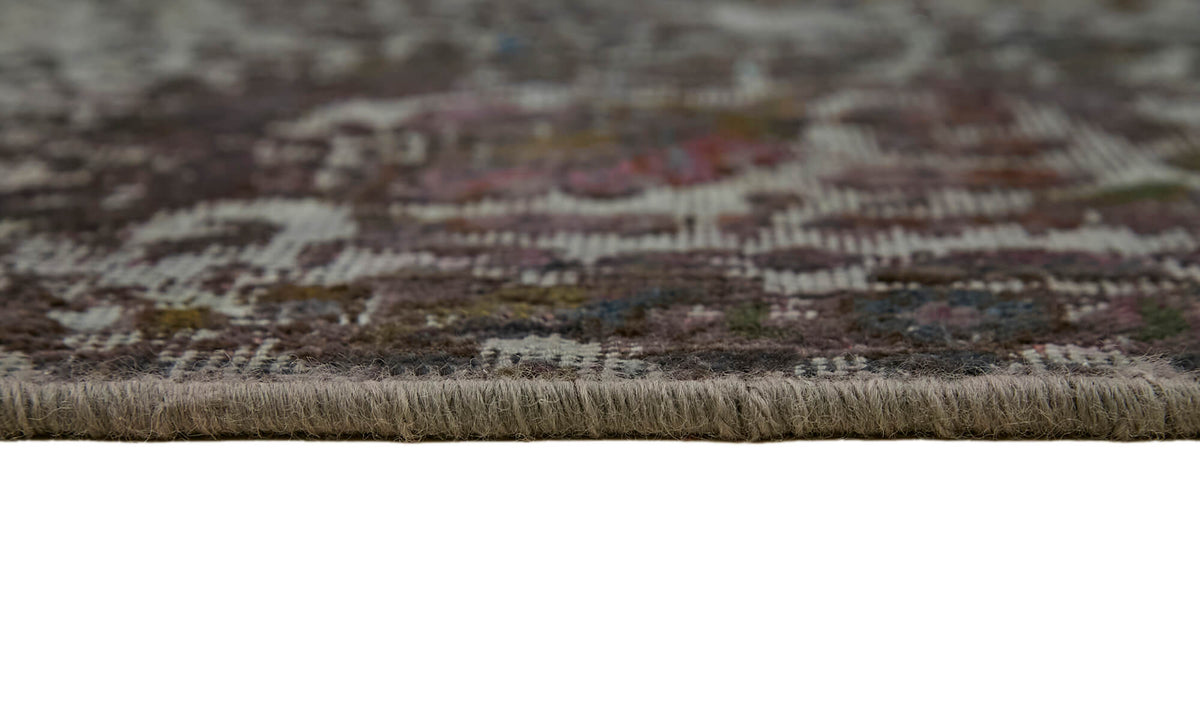 Zelko Antrasit Gri Soyut Desenli Modern Yün El Dokuma Halı 298x384 cm – farklı açı