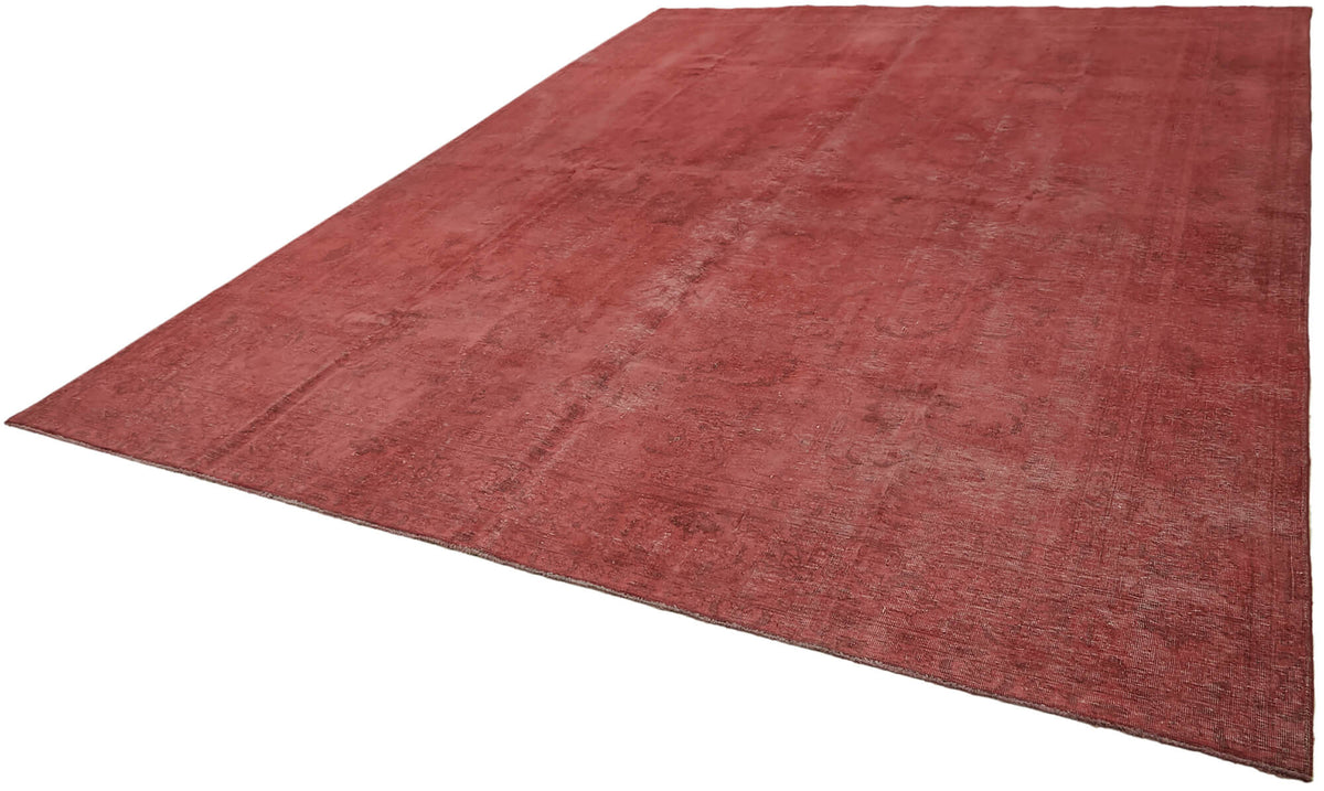 Zelko Klasik Eskitme Desenli Kırmızı El Dokuma Halı 297x397 cm 44332 – doku yakın çekim