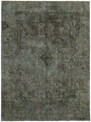 Zelko Antrasit Gri Soyut Desenli Modern El Dokuma Halı 295x387 cm