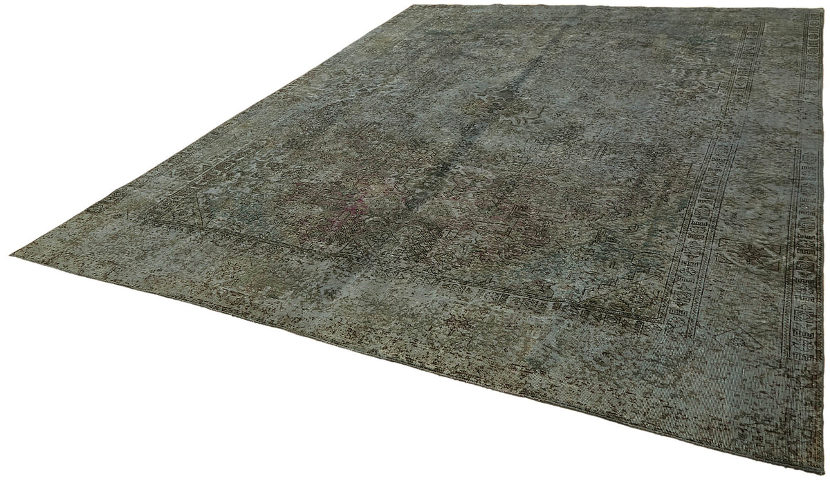 Zelko Antrasit Gri Soyut Desenli Modern El Dokuma Halı 295x387 cm – doku yakın çekim