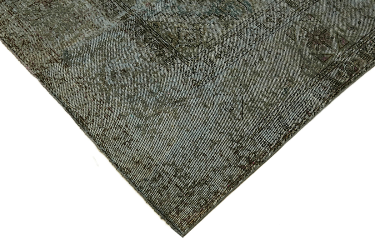 Zelko Antrasit Gri Soyut Desenli Modern El Dokuma Halı 295x387 cm – detay görünümü