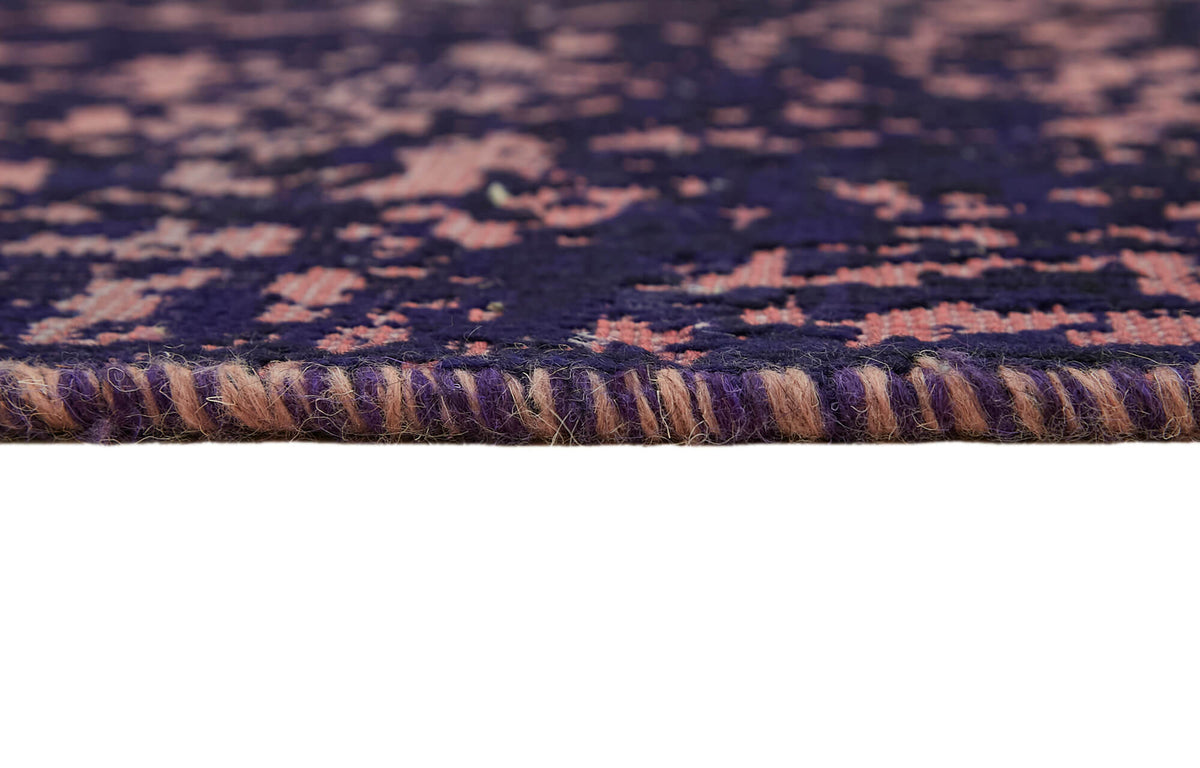 Zelko Overdyed Pembe ve Lacivert Modern Eskitme Halı 199x283 cm – farklı açı