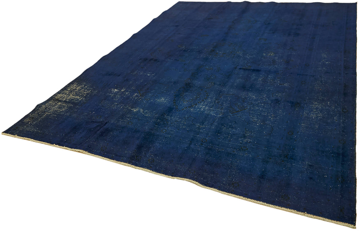 Zelko Lacivert Mavi Soyut El Dokuma Halı 244x330 cm – doku yakın çekim