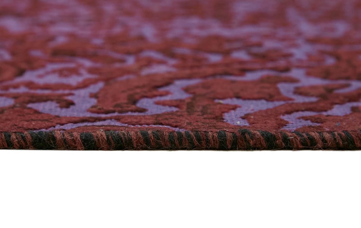 Zelko Overdyed Bordo Mor Eskitme Çiçekli Halı 203x266 cm 44361 – farklı açı