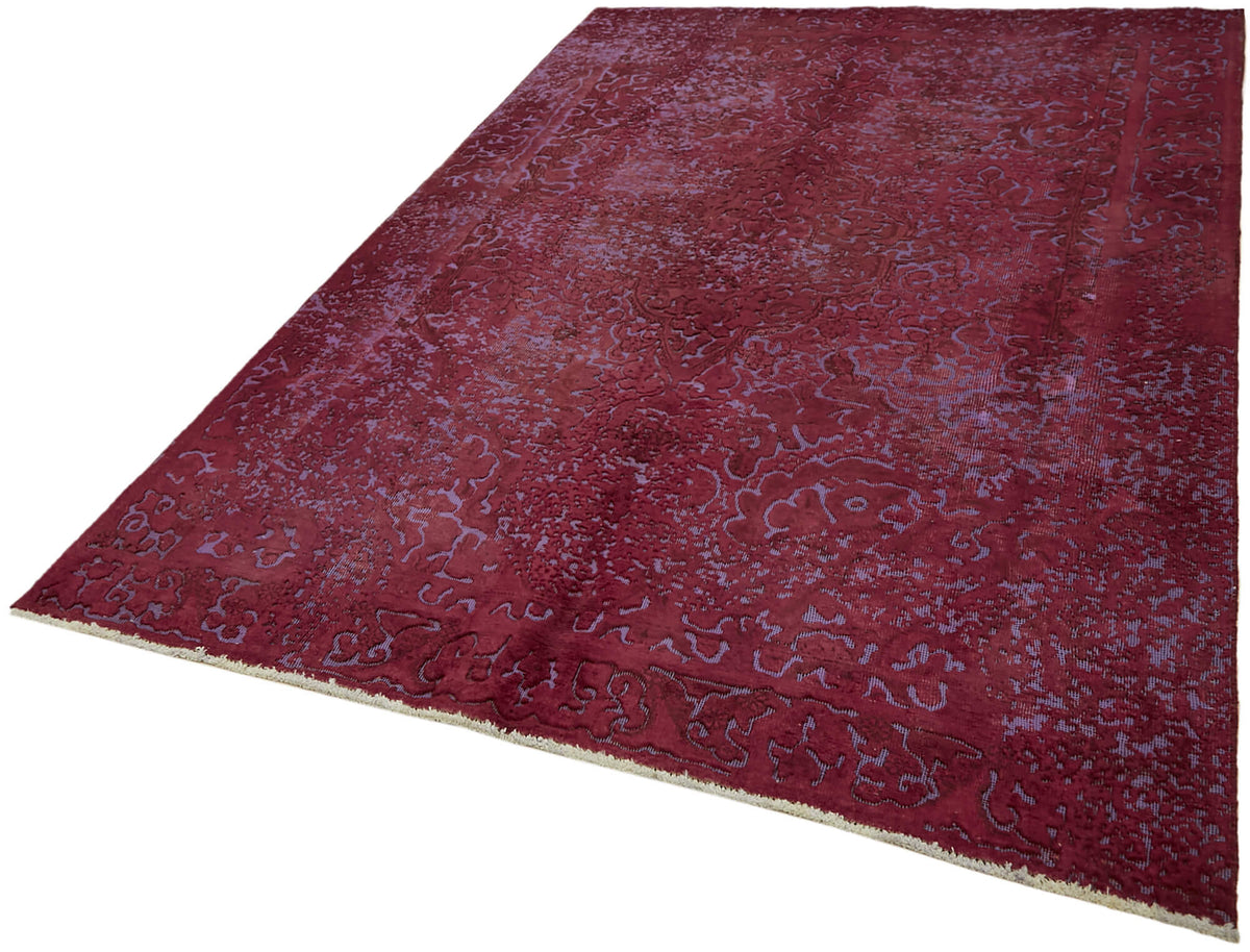 Zelko Madalyon Desenli Bordo Vintage Halı 185x287 cm 44362 – doku yakın çekim