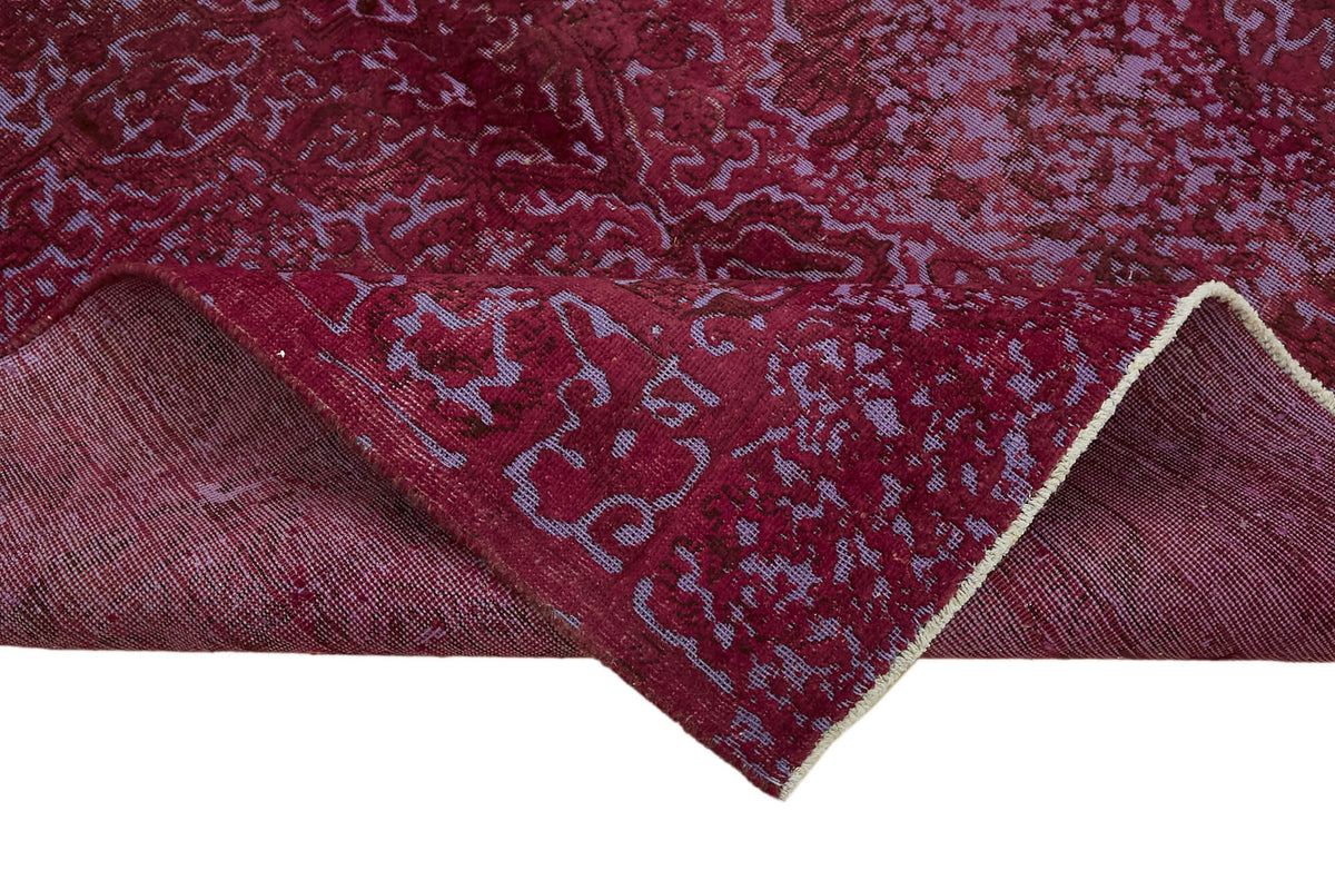 Zelko Madalyon Desenli Bordo Vintage Halı 185x287 cm 44362 – kenar detayı