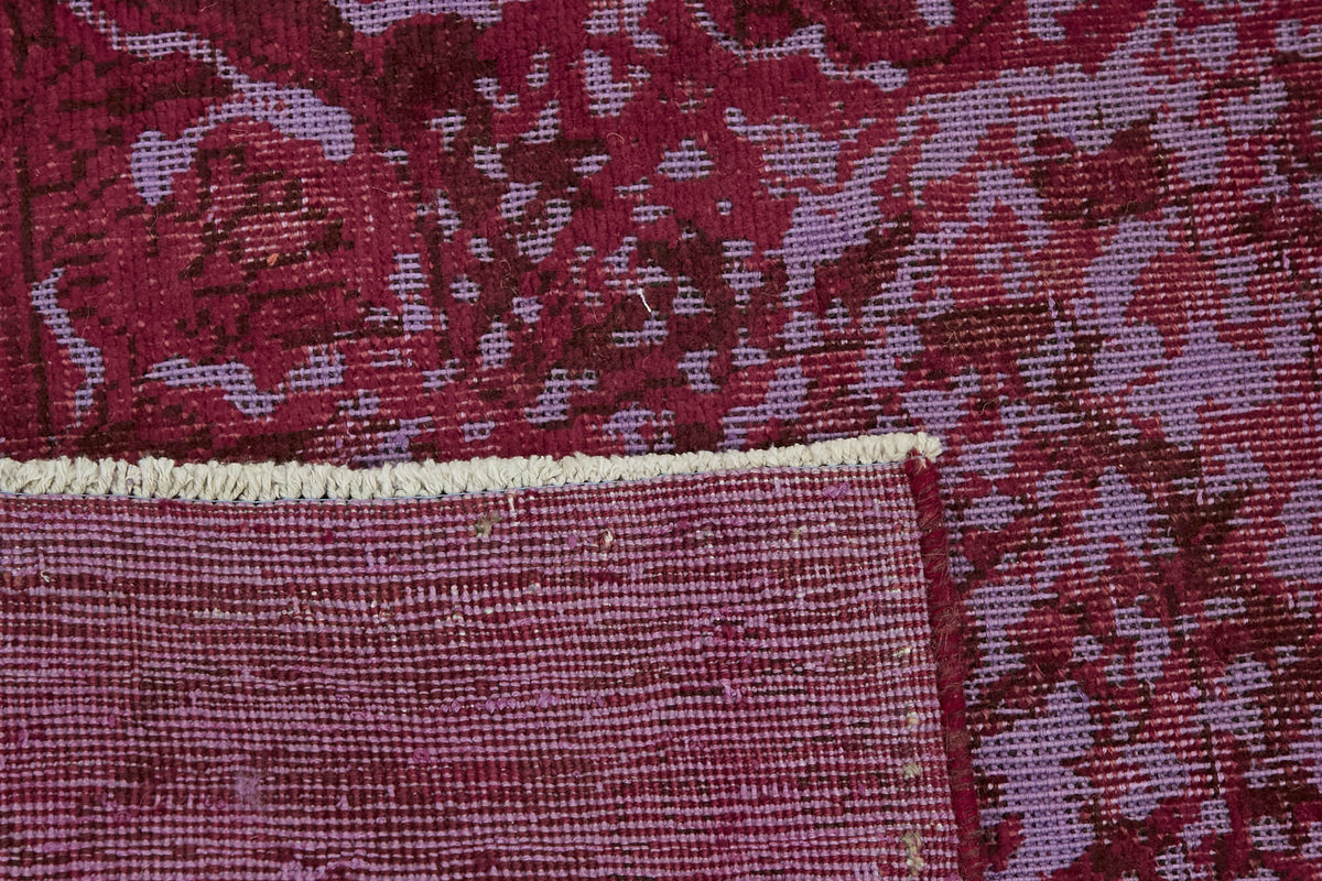 Zelko Madalyon Desenli Bordo Vintage Halı 185x287 cm 44362 – arka yüz görünümü