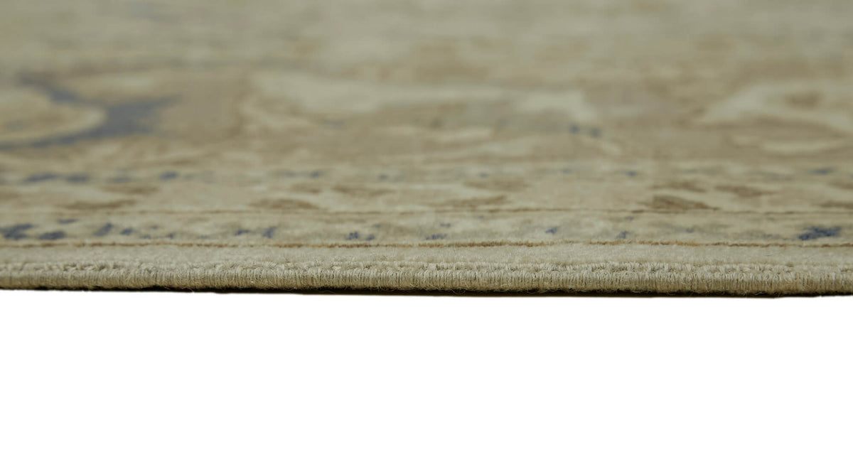 Rusvo Düz Kahverengi Halı Bej Madalyon Desenli Vintage 220x327 cm – farklı açı
