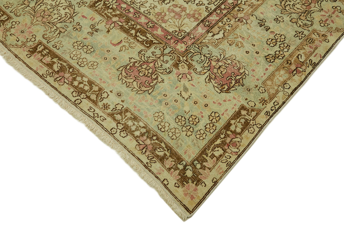 Rusvo Vintage Pembe Çiçekli El Dokuma Halı 265x363 cm 44418 – detay görünümü