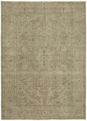 Rusvo Madalyon Desenli Bej ve Kahverengi El Dokuma Halı 290x385 cm
