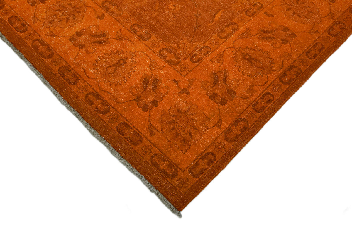 Zelko Madalyon Desenli Overdyed Kahverengi Halı 267x372 cm – detay görünümü