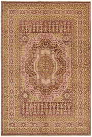 Kavima Bej Bordo Madalyon Desenli El Dokuma Halı 167x240 cm 44459