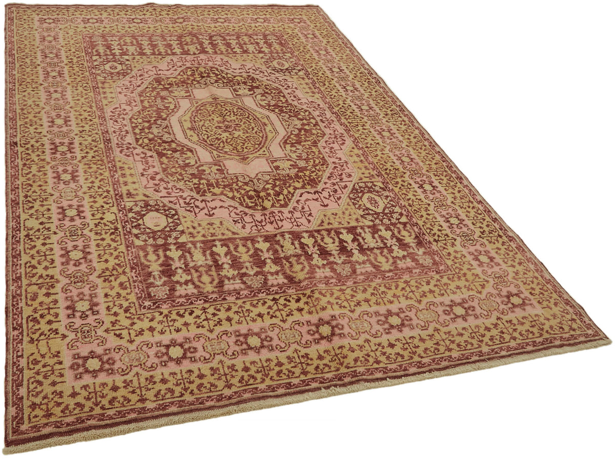 Kavima Bej Bordo Madalyon Desenli El Dokuma Halı 167x240 cm 44459 – genel görünüm