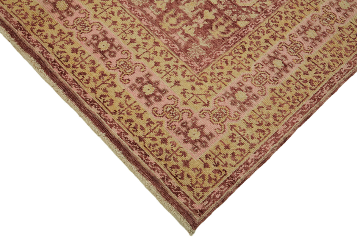 Kavima Bej Bordo Madalyon Desenli El Dokuma Halı 167x240 cm 44459 – detay görünümü