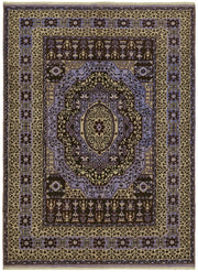 Kavima Madalyon Desenli Kahverengi Uşak El Dokuma Halısı 176x233 cm