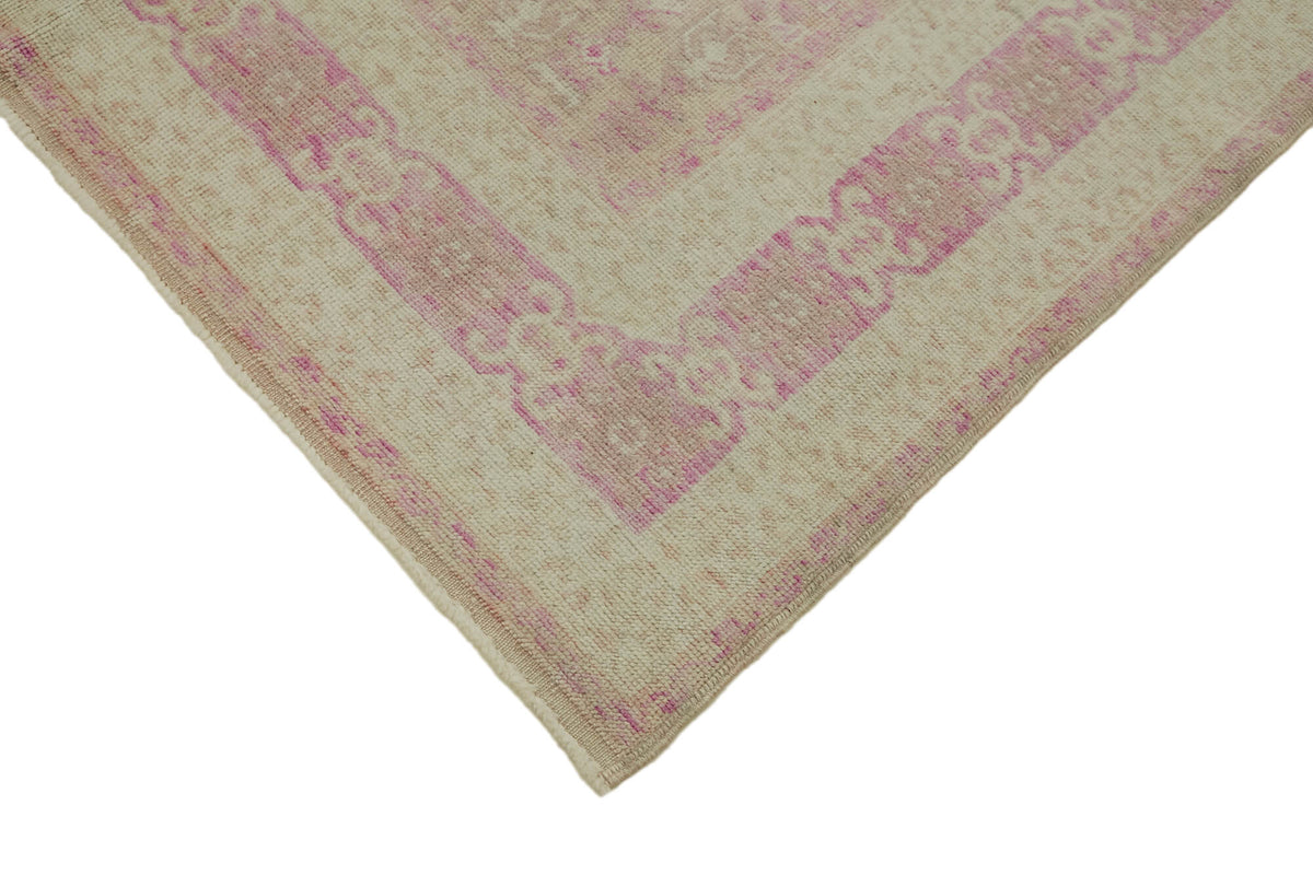 Kavima Uşak El Dokuma Pembe Krem Madalyon Desenli Halı 178x236 cm 44461 – detay görünümü