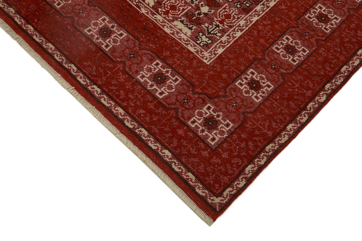 Kavima Madalyon Desenli Kırmızı Dokuma El Halısı 173x233 cm – detay görünümü