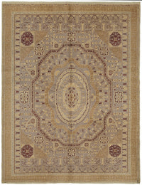 Kavima Bej Gri Madalyon Desenli El Dokuma Halı 212x265 cm