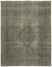 Zelko Antrasit Gri Madalyon Desenli Yün El Dokuma Halı 290x380 cm