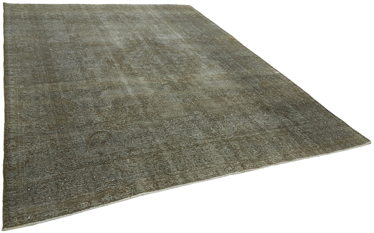 Zelko Antrasit Gri Madalyon Desenli Yün El Dokuma Halı 290x380 cm – genel görünüm