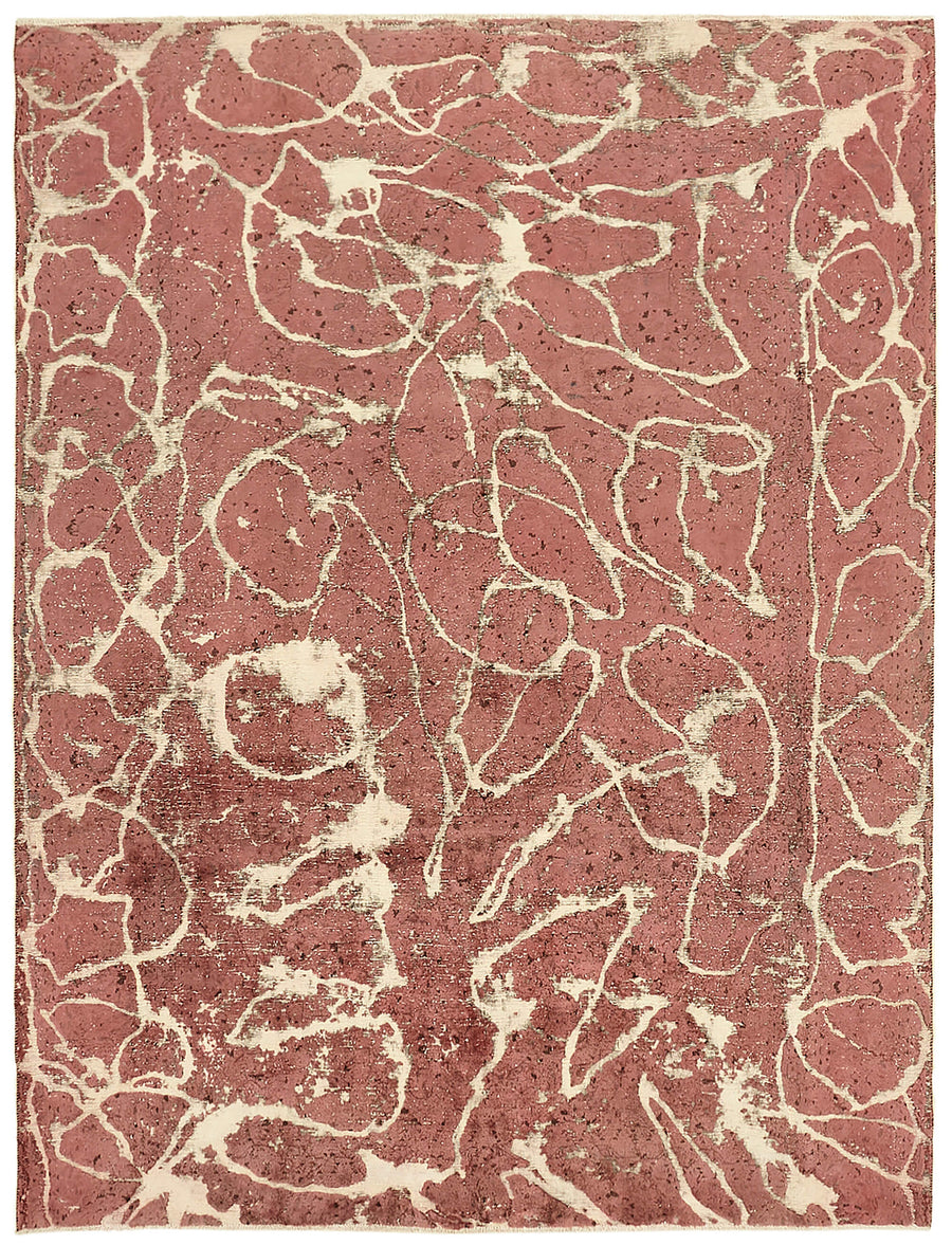 Zelko Overdyed Gümüş Beyaz Soyut Desenli Modern Halı 247x320 cm