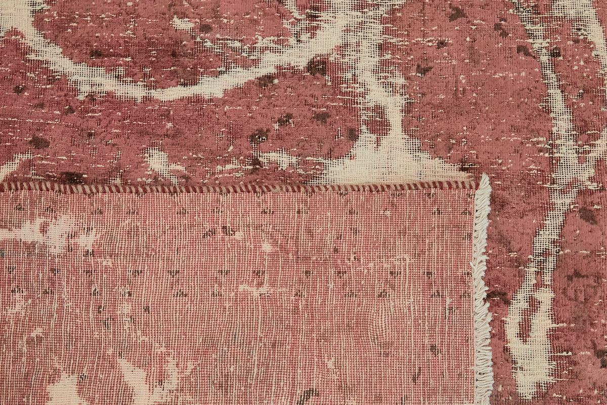 Zelko Overdyed Gümüş Beyaz Soyut Desenli Modern Halı 247x320 cm – arka yüz görünümü