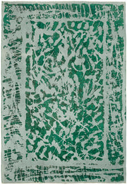Zelko Dokuma Modern Zümrüt Yeşili ve Gri Soyut Halı 252x362 cm