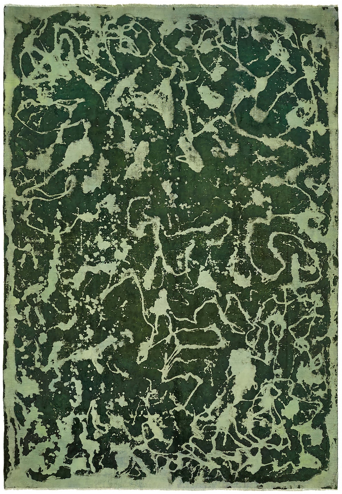 Zelko Koyu Yeşil Halı Modern Soyut Desenli 262x374 cm