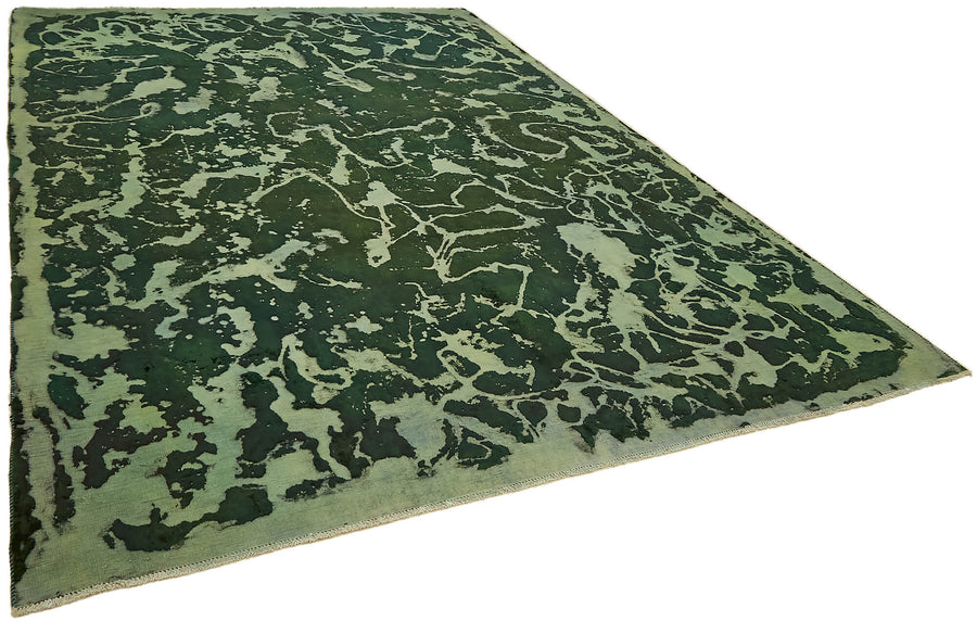 Zelko Koyu Yeşil Halı Modern Soyut Desenli 262x374 cm – genel görünüm