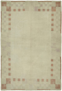 Kavale Dokuma Modern Halı Bej ve Toprak Tonları Geometrik Desen 201x293 cm