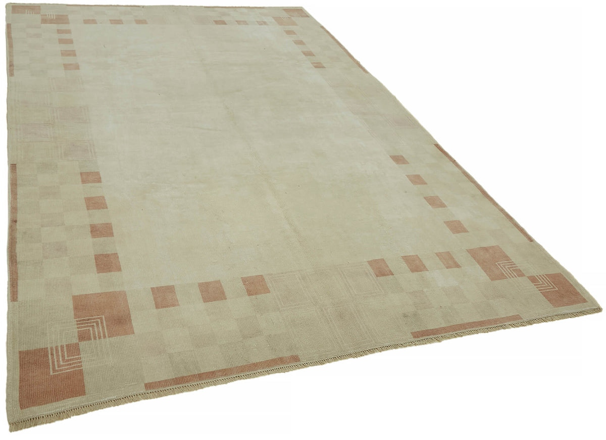 Kavale Dokuma Modern Halı Bej ve Toprak Tonları Geometrik Desen 201x293 cm – genel görünüm