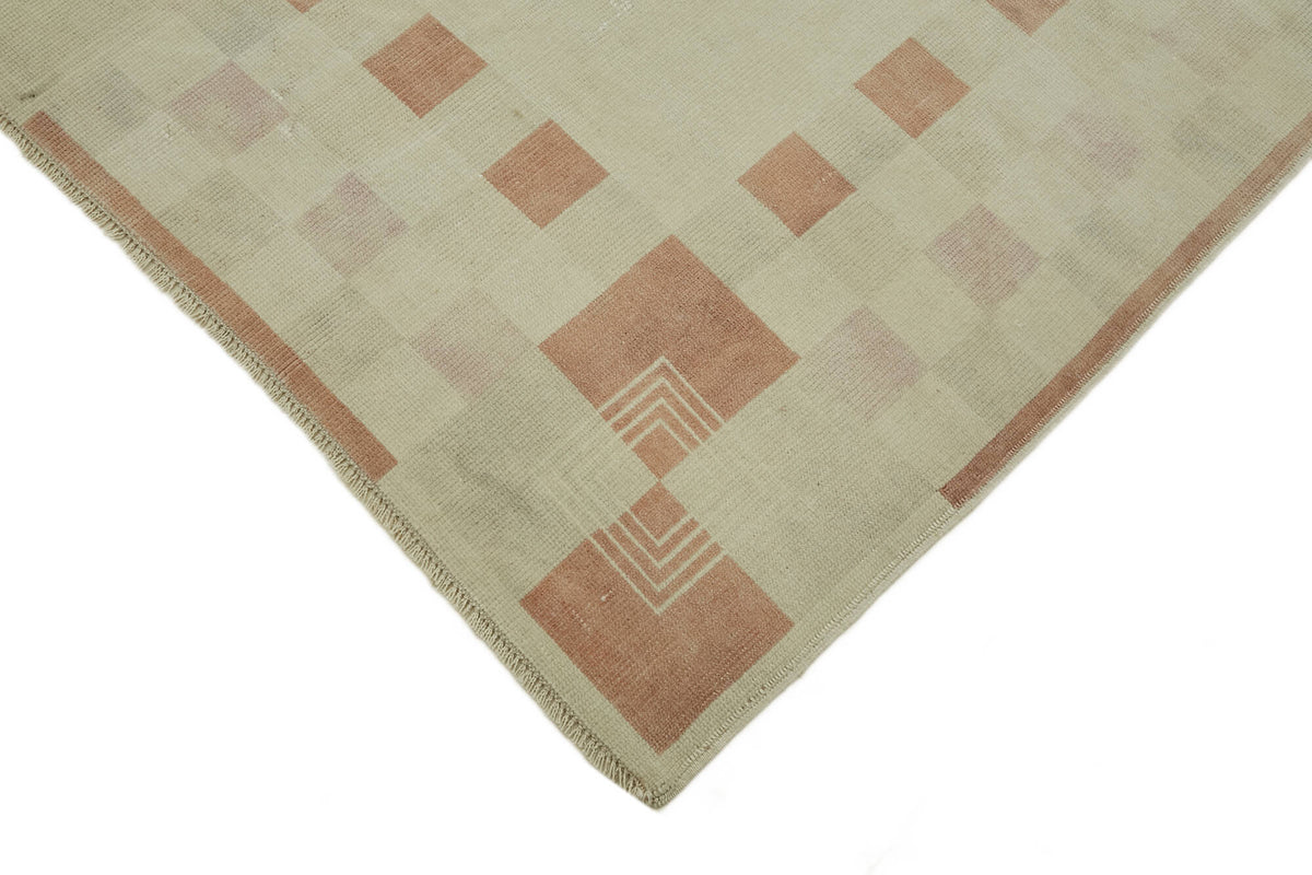 Kavale Dokuma Modern Halı Bej ve Toprak Tonları Geometrik Desen 201x293 cm – detay görünümü