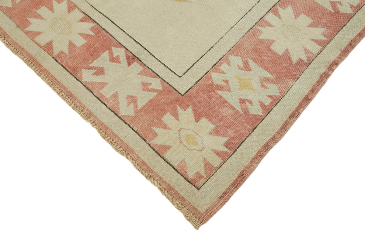 Kavale Kırmızı Etnik Halı Bej Zeminli El Dokuma 162x244 cm – detay görünümü