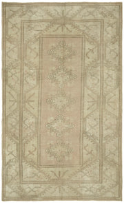 Kavale El Dokuma Modern Halı Bej Kahverengi Geometrik Desenli 196x316 cm