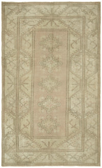 Kavale El Dokuma Modern Halı Bej Kahverengi Geometrik Desenli 196x316 cm