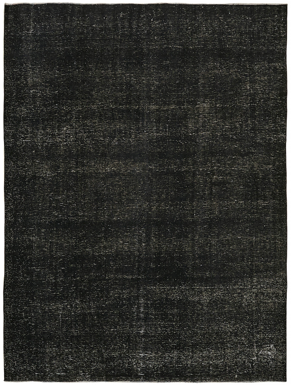 Zelko Antrasit Siyah Düz Yün Pamuk El Dokuma Halı 288x375 cm