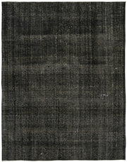 Zelko Siyah Gri Halı, Düz Renk Overdyed El Dokuma 286x365 cm 45447