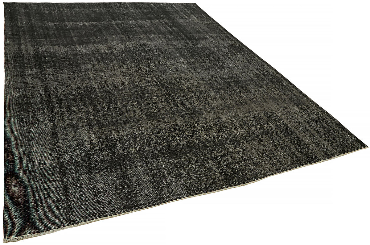 Zelko Siyah Gri Halı, Düz Renk Overdyed El Dokuma 286x365 cm 45447 – genel görünüm