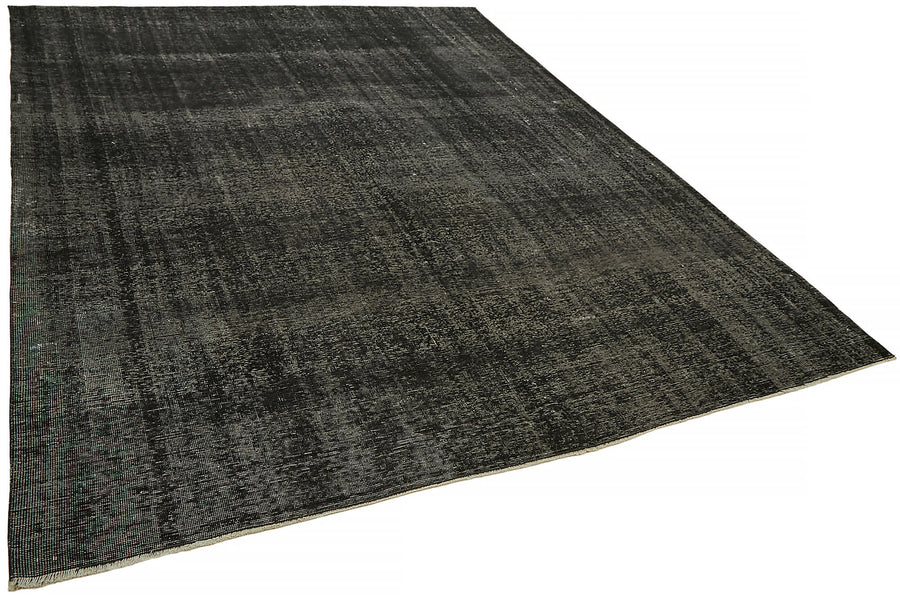 Zelko Siyah Gri Halı, Düz Renk Overdyed El Dokuma 286x365 cm 45447 – genel görünüm
