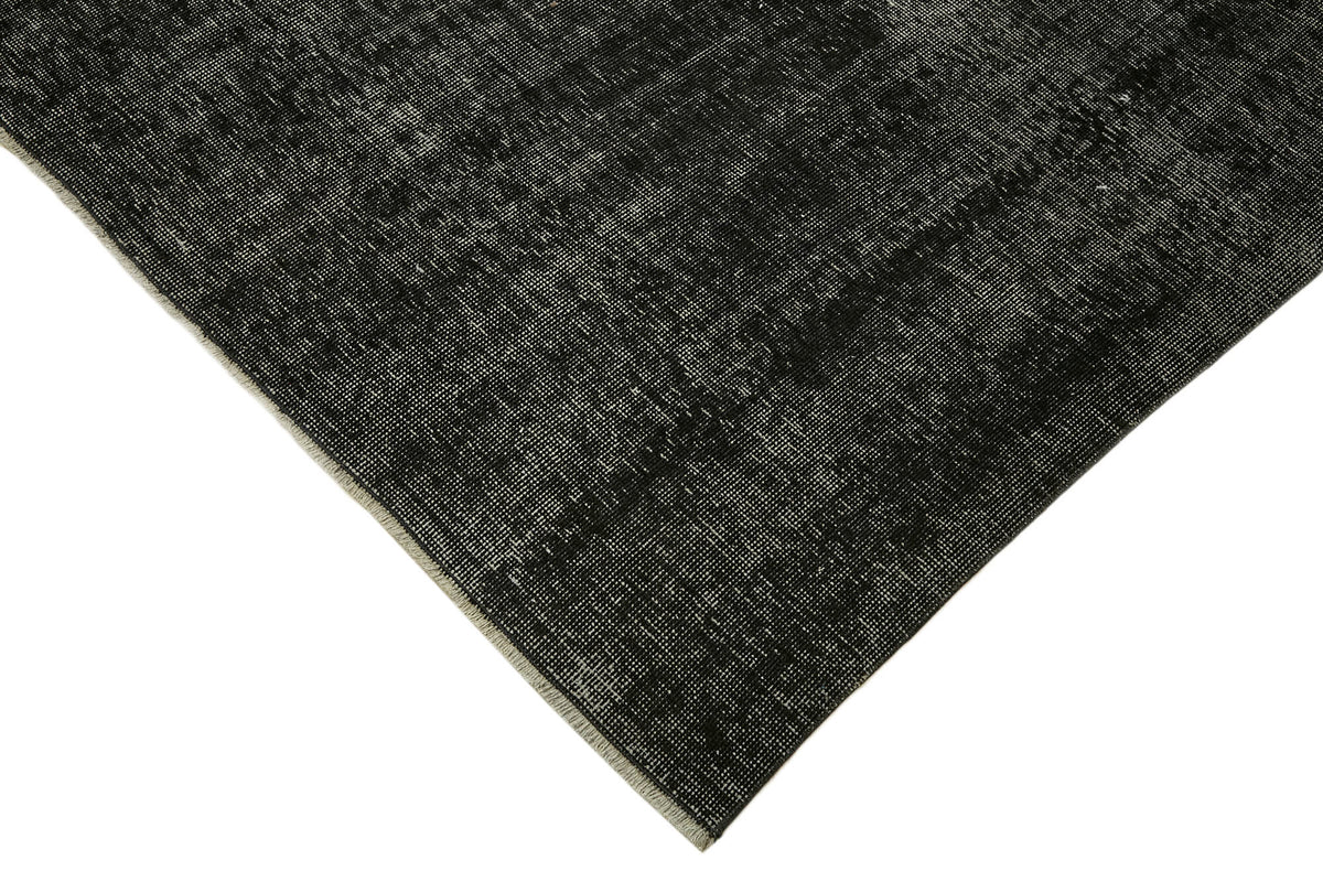 Zelko Siyah Gri Halı, Düz Renk Overdyed El Dokuma 286x365 cm 45447 – detay görünümü