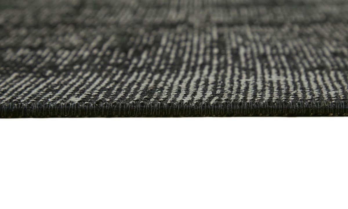 Zelko Siyah Gri Halı, Düz Renk Overdyed El Dokuma 286x365 cm 45447 – farklı açı