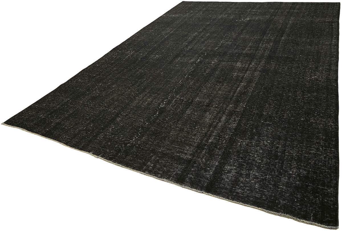 Zelko Overdyed Siyah Gri Desensiz El Dokuma Halı 287x380 cm 45449 – doku yakın çekim