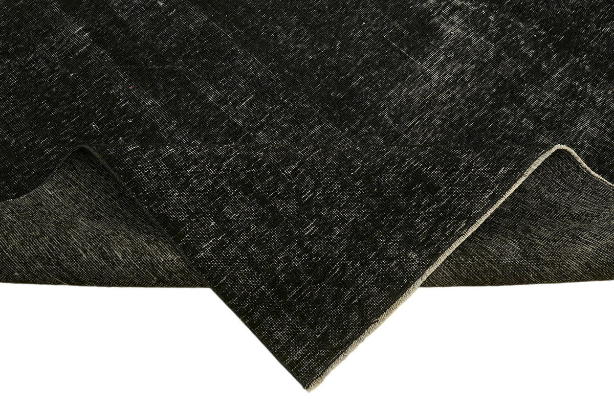 Zelko Overdyed Siyah Gri Desensiz El Dokuma Halı 287x380 cm 45449 – kenar detayı