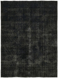سجادة زيلكو فحمية وسوداء ورمادية، سادة ومن الصوف والقطن، 273x360 cm