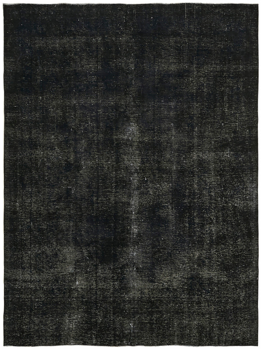 Zelko Antrasit Siyah Gri Düz Yün ve Pamuk Halı 273x360 cm