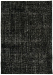 Zelko Siyah Gri Halı Düz El Dokuma Vintage 264x376 cm