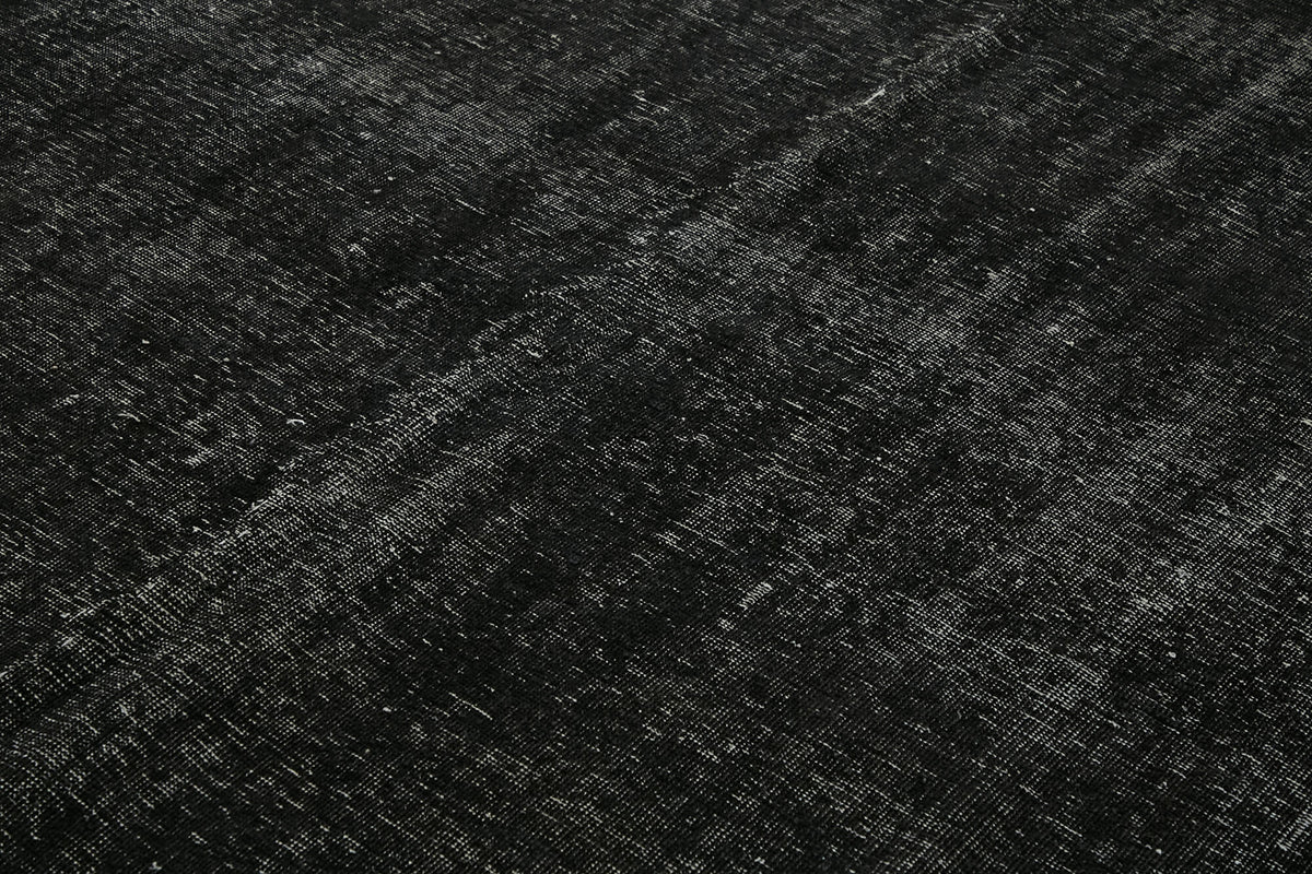 Zelko Siyah Gri Halı Düz El Dokuma Vintage 264x376 cm – mekânda kullanım