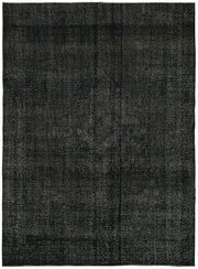 Zelko Düz Siyah Gri Overdyed El Dokuma Halı 288x381 cm 45466