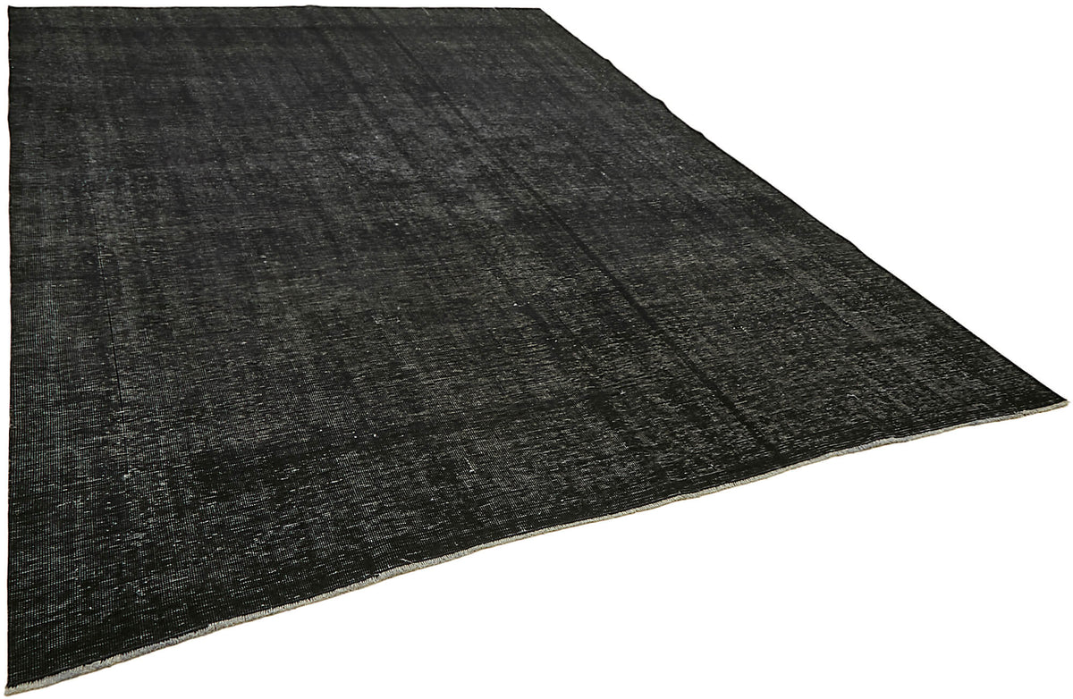 Zelko Düz Siyah Gri Overdyed El Dokuma Halı 288x381 cm 45466 – genel görünüm